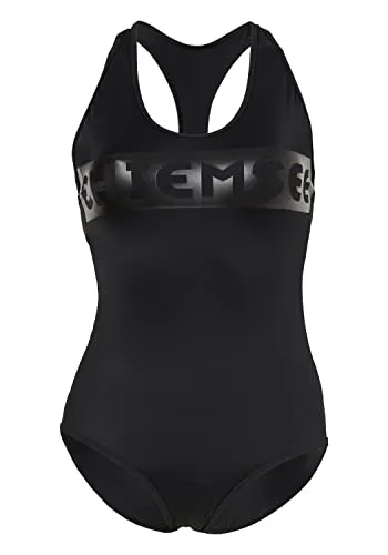 Chiemsee Badeanzug BLACK BEAUTY schwarz 40 - Sportlicher Badeanzug in eleganter Schwarz-Optik, Größe 40, elastisches Material für optimalen Tragekomfort – ideal für Schwimmbad und Strand.