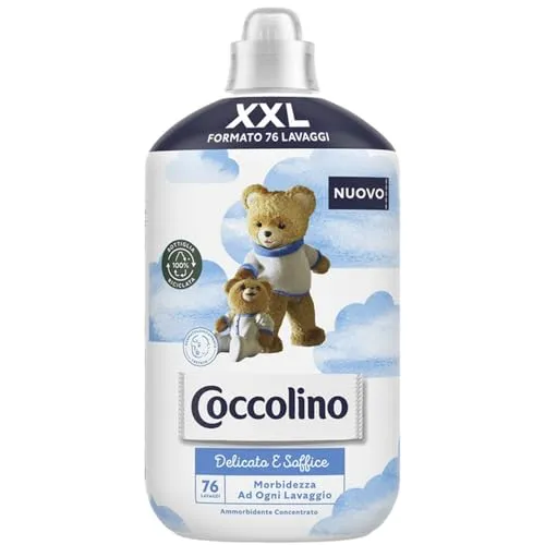 Coccolino Weichspülerkonzentrat, sanft und weich, hypoallergen und dermatologisch getestet, XXL-Format bis zu 76 Waschgänge, 1750 ml