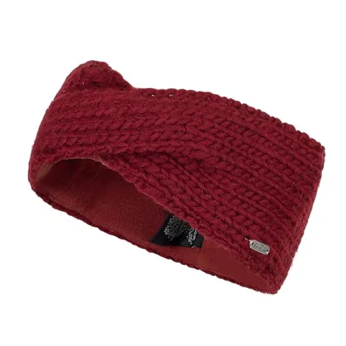 McRon Damen Gestricktes Stirnband Modell Sarala Bordeaux K-R - Mode-Stirnbänder für Frauen, warmes und kuschelig gefüttertes Stirnband aus hochwertiger Schur-Wolle, ideal für kalte Tage und fair produziert.