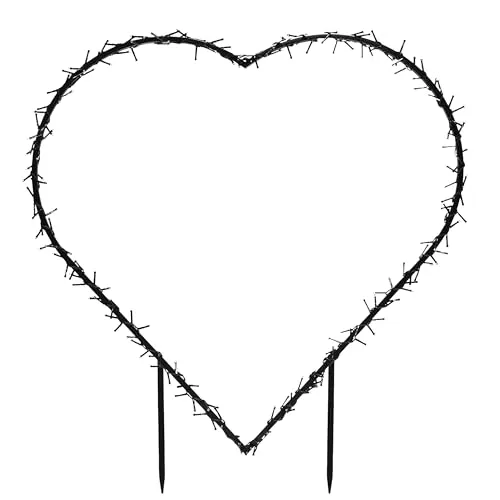 Romantische Weihnachtsdeko Herz Lichterkette 89x88cm von Gartenpirat