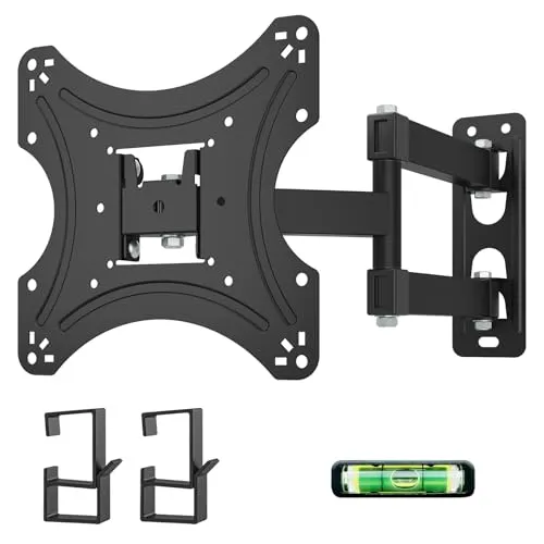 Muchen TV Wandhalterung Schwenkbare Neigbare TV Halterung für Fernseher 26-50'' bis zu 22kg Max. VESA 200x200mm mit Kleiner Wasserwaage Wandhalter Fernsehhalterung inkl. Schrauben Dübel