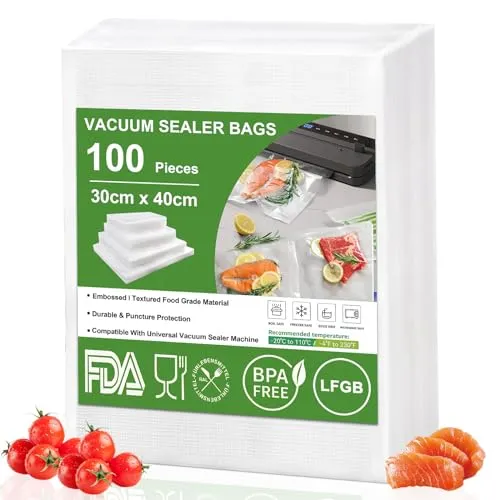 Omtofo Vakuumbeutel Haushaltswaren 100 Beutel 30x40 cm Lebensmittelschutz langle