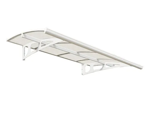 Palram Canopia Vordach für Haustür Bordeaux 2230 - 223 x 139 cm - Witterungsbeständiges Pultvordach mit 4mm UV-beständigen Acylglasplatten für optimalen Lichteinfall. Einfache Montage ohne Spezialwerkzeug, ideal für jeden Eingangsbereich.