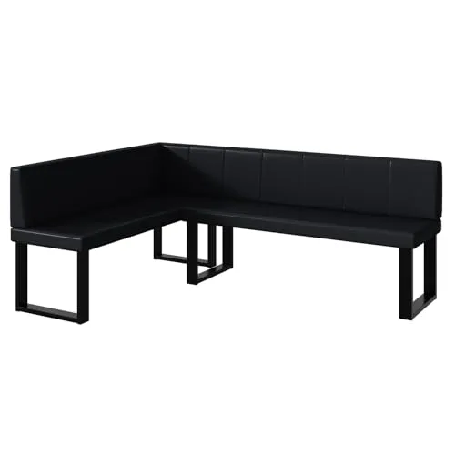 MEBLINI Eckbank für Esszimmer in schwarz von MEBLINI