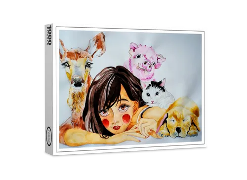 raxxa Premium-Puzzle 1000 Teile: Animals are not our food