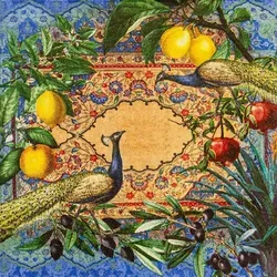 Home Fashion, 1001 Nights, Lunch-Servietten aufgefaltetes Maß 33 cm x 33 cm, im Viertelfalz, 20 Stück pro Pack