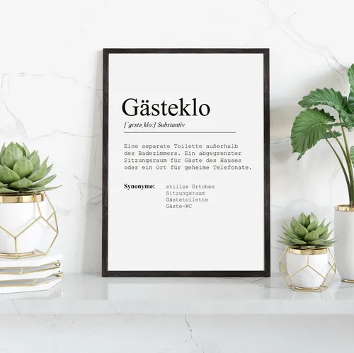 Poster Gästeklo DIN A3 Badezimmer Poster Bad Definition Poster