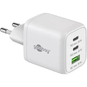 USB-C™ PD Multiport-Schnellladegerät Nano (65 W) - Weiß - Ladegeräte & Dockingstationen mit 2x USB-C™-Anschlüssen für schnelles Laden und kompakte Design, ideal für unterwegs.