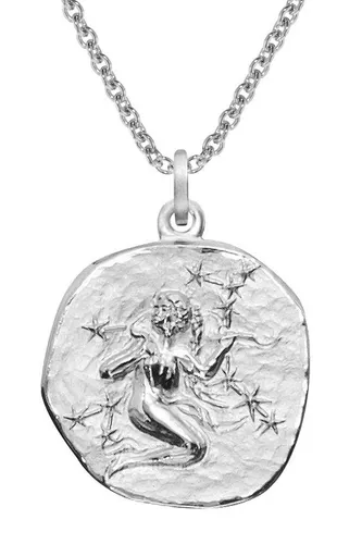 trendor Kette mit Anhänger Jungfrau Ø 20 mm und 925 Silber