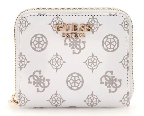 Guess Geldbörse SLG Small Zip Around Wallet in weiß von GUESS
