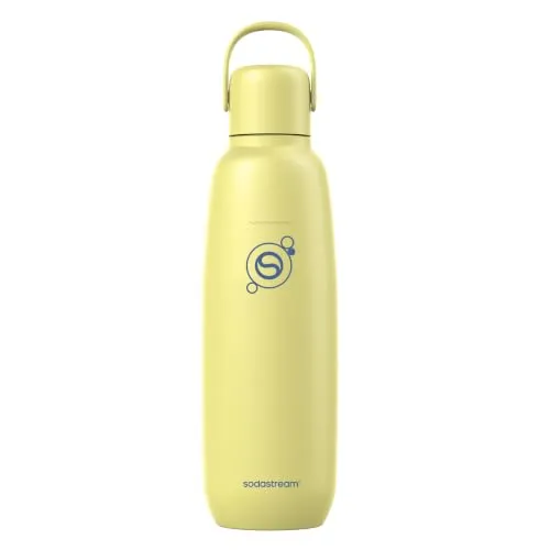 SodaStream 0,9L Fizz&go COOL Edelstahlflasche - Kompatibel mit DUO, E-DUO, TERRA, ENSO, ART, GAIA - Die fizz&go COOL Edelstahlflasche ist ideal für unterwegs. Sie hält Getränke bis zu 12 Stunden warm oder kalt und ist spülmaschinengeeignet. Perfekt kompatibel mit mehreren SodaStream Geräten.