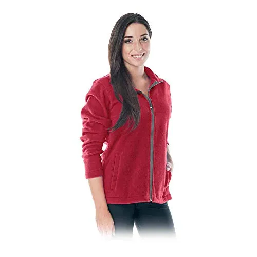 Damen Fleecejacke 220 g/m² rot XXXL