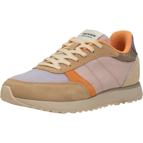 Woden Ronja Sneaker Low Damen Bunt 38 EU - Stylische Sneaker für Damen mit innovativem Design und atmungsaktiver Kork-Einlegesohle für optimalen Komfort. Umweltfreundlich hergestellt aus Leder und recyceltem Polyester.