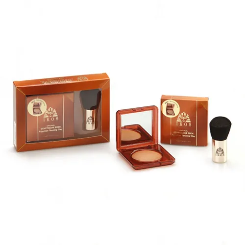 IKOS Make-up Set Beauty Set Teint - Egyptische Erde mit Pinsel - Teint-Make-Up, 7g hochwertige ägyptische Erde für einen natürlichen Glow, inkl. Pinsel für präzise Anwendung.