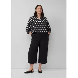 s.Oliver Culotte Hose Strukturierte Culotte aus Viskosemix schwarz 52