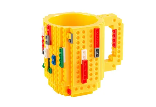 Goods+Gadgets Tasse Brick Mug Tasse mit Bausteinen, Polycarbonat, Kaffeetasse Kaffee-Becher 350ml
