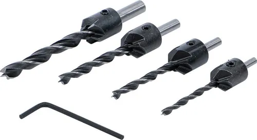 BGS-50790 Holzbohrer-Satz mit Senker 4-tlg.