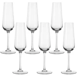 Leonardo Sektglas-Set Tivoli, 6-teilig, 220 ml - Elegante Gläser für besondere Anlässe, TEQTON®-Qualität sorgt für Langlebigkeit und Pflegeleichtigkeit, ideal für Feiern.