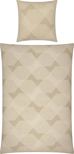 Looks by Wolfgang Joop Bettwäsche Feinflanell beige Größe 1x 155x220 cm + 1x 80x80 cm