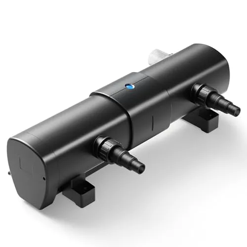 SunSun CUV-2072 Teichklärer 8000 l/h / 72 W UVC für Teichgrößen bis 90.000 Liter, Vorklärgerät für Teichfilter & Teichpumpe, Wasserklärer mit UV-Lampe, Lichtfilter zur Algenbekämpfung