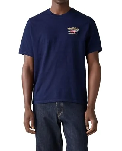 Levi's LV T-Shirt RELAXED Herren, Gr. XL, Blau - Herren-Shirt aus 100% Baumwolle mit relaxed fit, ideal für lässige Looks und hohen Tragekomfort. Perfekt für jeden Anlass!