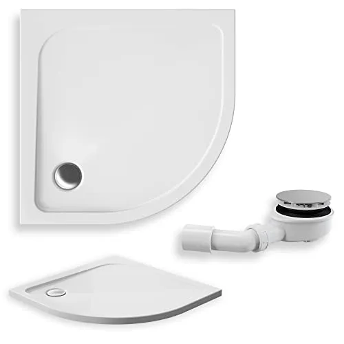 KOLMAN Duschwanne 80x80 cm Viertelkreis aus Acryl in weiß von Kolman