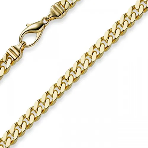 6mm Panzerarmband Armband Armkette 585 Gold Gelbgold 21cm Herren Goldarmband