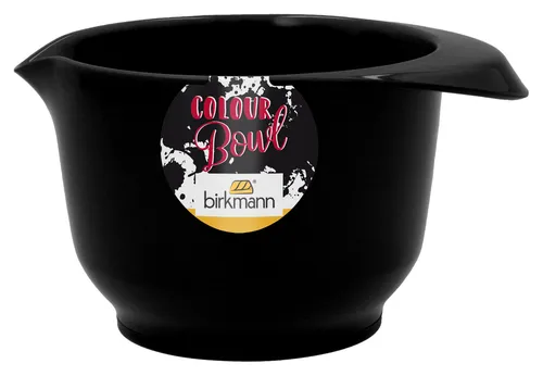 IRKMANN Rühr- und Servierschüssel, 0,5 Liter, schwarz, aus Melamin, standfest, kratzfest, BPA-frei,