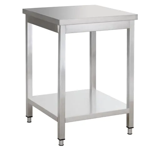 GastroHero Edelstahl Arbeitstisch Basic 8x6 mit Grundboden von GastroHero