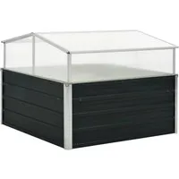 vidaXL Gewächshaus 100x100x77cm - Robustes Treibhaus aus verzinktem Stahl - Gartengewächshaus aus verzinktem Stahl, ideal zum Schutz Ihrer Pflanzen vor Kälte. Mit abnehmbarem Dach für optimale Luftzirkulation und stilvollem Design für Balkon oder Terrasse.
