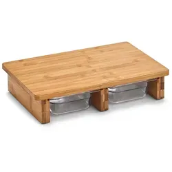 Zeller Schneidebrett 25178 aus Bambus mit Auffangschalen - Schneidebrett aus Bambus, BPA-frei, mit herausziehbaren Auffangschalen für müheloses Entleeren. Ideal für eine messerschonende Zubereitung in der Küche.