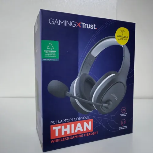 Trust Gaming GXT 391 Thian - Kabellose Over-Ear Gaming Kopfhörer für PS5, PS4 und PC, 13 Stunden Akku und nachhaltig aus recycelten Materialien