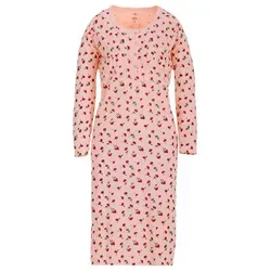 zeitlos Nachthemd Nachthemd Langarm - Blumendruck M-6XL orange L