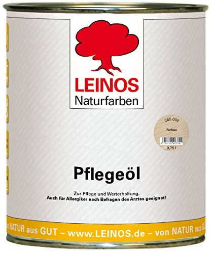 Leinos Pflegeöl 285 Farblos - 0,75 l Dose - Holzöle für die Reinigung und Pflege von geölten und gewachsten Oberflächen. Schützt vor Laufstraßen und sorgt für langlebigen Glanz.