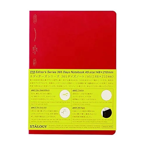 Produktbild Stalogy 018 Editors Series 365 Tage Notizbuch (A5/Rot)