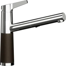 Schock SC-510 Bronze Hochdruckarmatur - Armatur mit Ausziehauslauf und umstellbarer Schlauchbrause, ideal für vielseitige Anwendungen in der Küche.