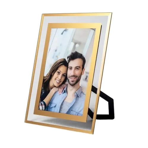 Produktbild INTIRILIFE Glas Bilderrahmen Gold