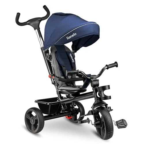 LIONELO Haari 2in1 Dreirad mit Schubstange in blau von Lionelo