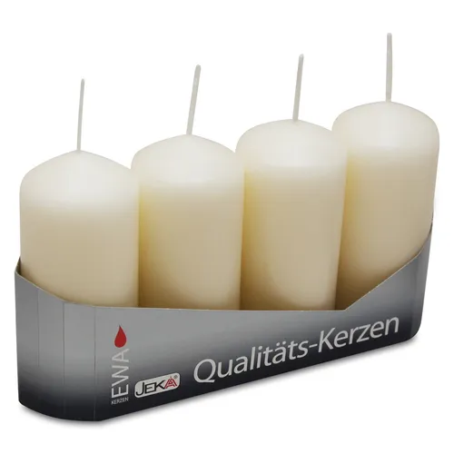 12er Pack Stumpenkerzen champagner, ca. 40 x 90 mm (12 x 4 Stück) Laternenkerze