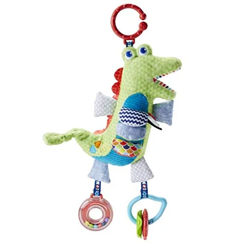 Fisher-Price Mattel DYF89 - Kleines Spiel-Krokodil, Rasseln/Beissringe