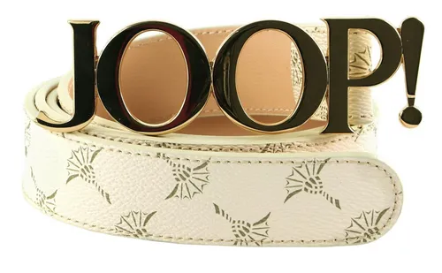 Joop! 3,0 CM Women's Logo Belt W115 Cream White