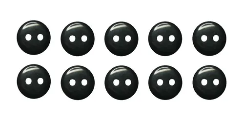 Knopf Knöpfe 10mm 2 loch schwarz 10 Stück (0085)