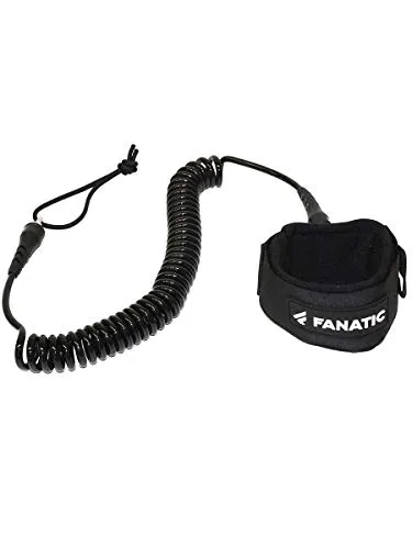 FANATIC Sup Leash Schwarz - Elastische Stand Up Paddle Leash in One Size - Leashes fürs Surfen, elastisch und praktisch für mehr Sicherheit beim Stand Up Paddling.