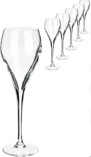Arcoroc Brio Champagnerglas 6er Set, 95 ml - Sektgläser aus Kristallglas mit Moussierpunkt für perfektes Aufschäumen, ideal für festliche Anlässe.