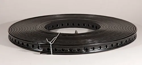 Montagelochband 14 KS Stahlkern mit Kunststoffumantelt; Farbe Schwarz; Breite ca. 14mm; Dicke 2,5-3mm; Bandlänge 10m
