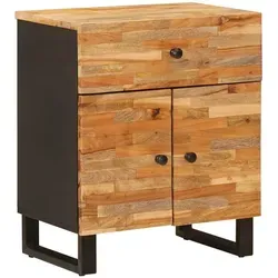 vidaXL Nachttisch Braun 50 x 33 x 60 cm aus massivem Mangoholz - Eleganter Nachttisch aus robustem Mangoholz, ideal für stilvolle Schlafzimmergestaltung. Bietet praktischen Stauraum mit Schublade und passt perfekt in kleine Räume.