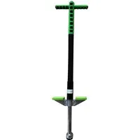 Relaxdays Pogo Stick für Kinder bis 35 kg, Schwarz-Grün - Hüpfgerät für Kinder, ideal für draußen mit gepolsterten Griffen und rutschfesten Fußruhen. Der robuste Edelstahlrahmen und die wartungsfreie Sprungfeder garantieren hohen Spaßfaktor und Sicherheit.