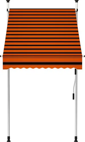 vidaXL Einziehbare Klemmmarkise 100cm in orange von vidaXL