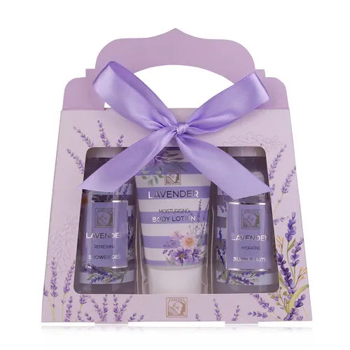 Geschenkset Badeset Pflegeset Beauty Geschenkidee Geschenkkorb Lavendel