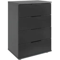 Mid.you Nachtschrank in Graphit mit 4 Schubladen in grau von MID.YOU